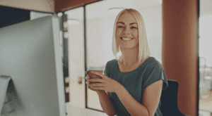 virtual social media strategy happy high performing leader