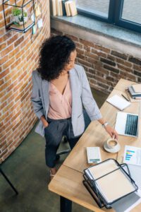 Social Media Strategy woman reviewing plan