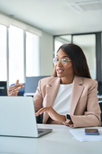 professional providing support with technology and systems implementation