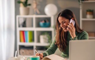 virtual support professional working for home service company