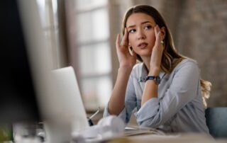 an overwhelmed business owner